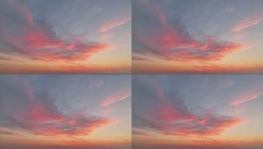 晚霞云朵红色紫色云层高清在线视频素材下载