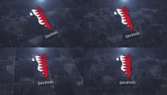 巴林地图展示高清在线视频素材下载