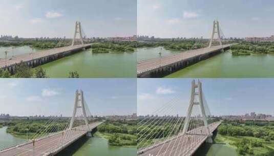 潍坊市安丘青云大桥高清在线视频素材下载