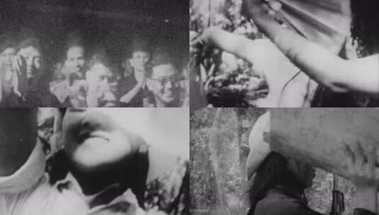 50年代越南战争越共人民军女兵文艺表演高清在线视频素材下载