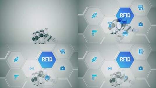 RFID触摸屏动画高清在线视频素材下载