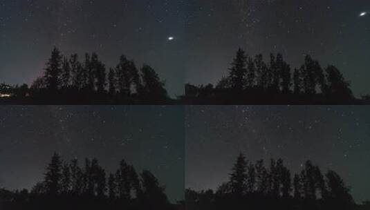 户外夜晚星空星河延时高清在线视频素材下载