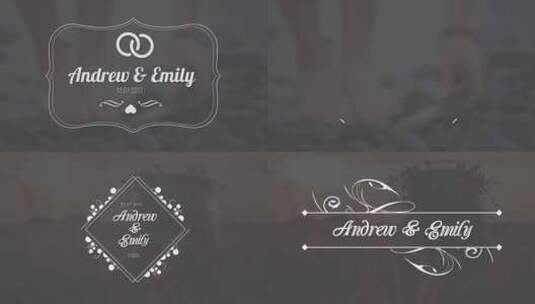 唯美浪漫婚礼标题文本全屏素材包视频包装AE模板高清AE视频素材下载