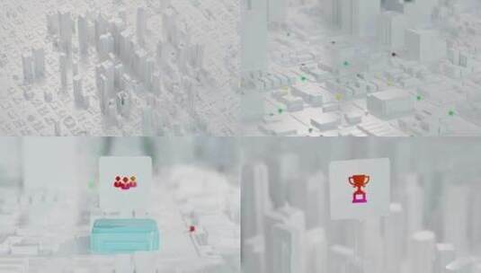 白色城市——外企风格模板高清AE视频素材下载