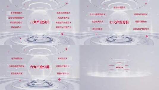 045红色科技地球文字分类高清AE视频素材下载