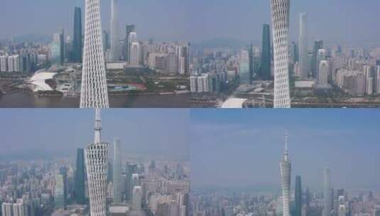 广州_广州塔_航拍合集4K高清在线视频素材下载