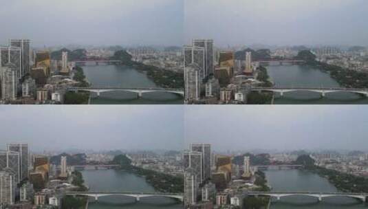 航拍广西柳州柳江大桥高清在线视频素材下载