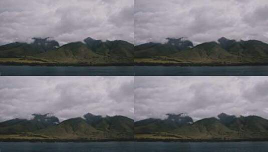 小岛上的云彩高清在线视频素材下载