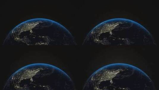 地球自转上半部特写高清在线视频素材下载