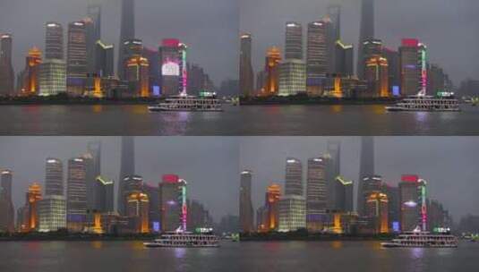 中国上海的夜景高清在线视频素材下载
