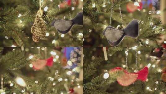 慢镜头拍摄圣诞树高清在线视频素材下载