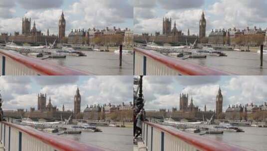 大本钟和议会大厦景观高清在线视频素材下载