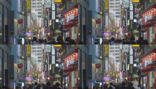 首尔繁忙的购物街高清在线视频素材下载