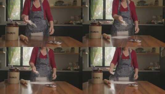 烘焙面粉过程实拍高清在线视频素材下载