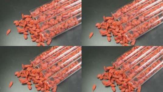 红枸杞养生药材高清在线视频素材下载