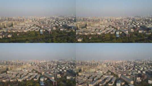 航拍泉城济南城市建设城市天际线高清在线视频素材下载