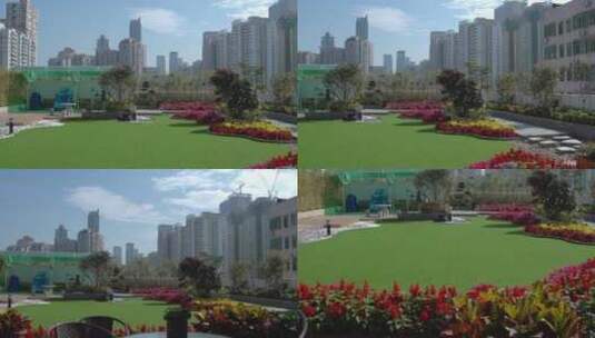 深圳城市屋顶小花园高清在线视频素材下载