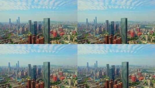 长沙华远华中心-绿地中心航拍高清在线视频素材下载