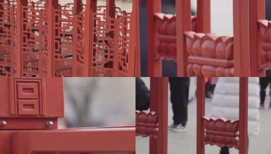 【镜头合集】故宫围栏栏杆隔离安全措施高清在线视频素材下载