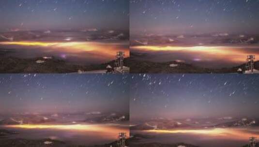 从山上看到天上的星星高清在线视频素材下载
