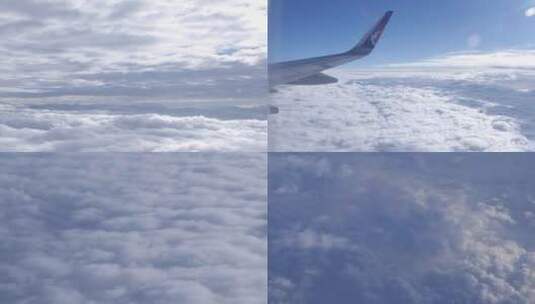实拍飞机上的云海高清在线视频素材下载
