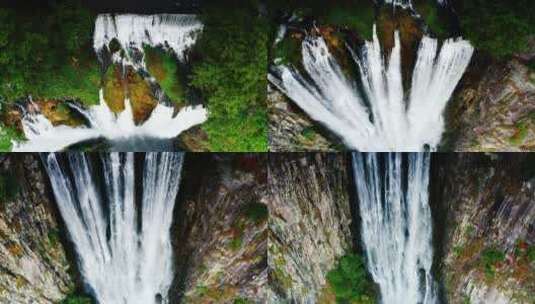 亚洲最大的百丈漈瀑布高清在线视频素材下载