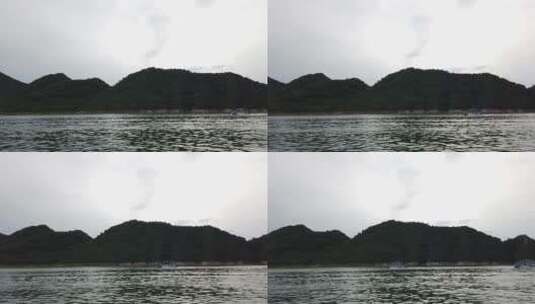 北京平谷金海湖游船高清在线视频素材下载