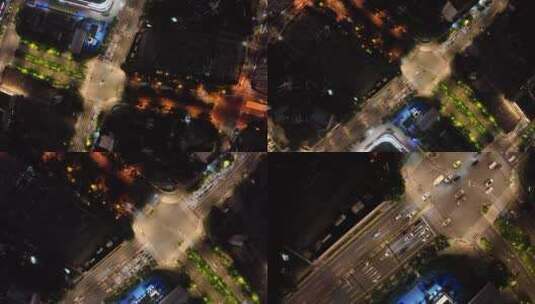 上海十字路口俯拍空镜高清在线视频素材下载