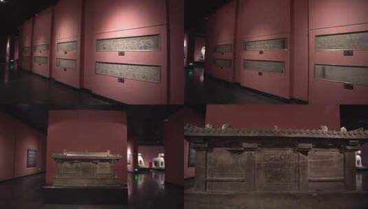 西安碑林博物馆环境实拍特写高清在线视频素材下载