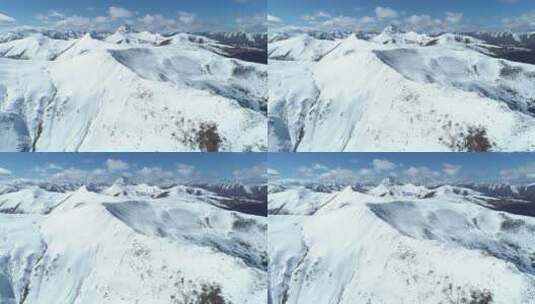 川西航拍雪山风景梦笔山高清在线视频素材下载