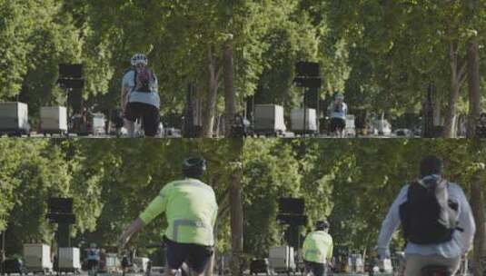街道的骑行者高清在线视频素材下载