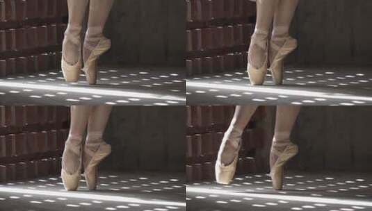 跳芭蕾舞女演员的脚高清在线视频素材下载