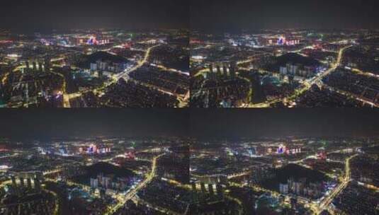 江门城区夜景移动延时4K高清在线视频素材下载