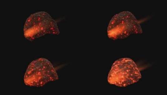 4k巨大的陨石穿过大气层视频特效 (3)高清在线视频素材下载