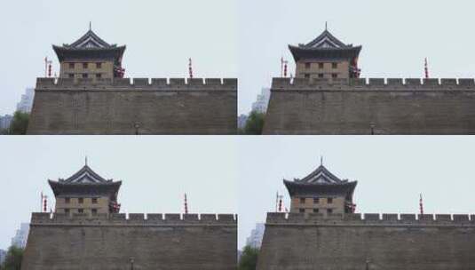 西安城墙高清在线视频素材下载