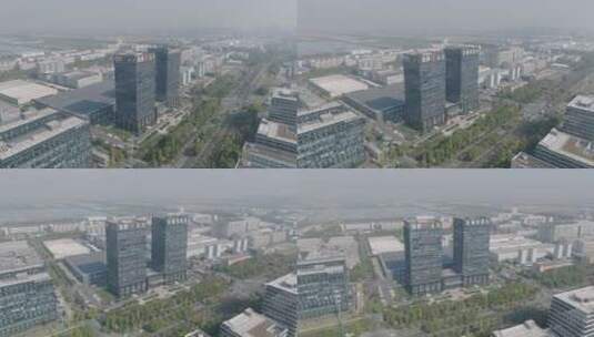 杭州龙驰智慧谷 龙驰科创园4K 钱塘城市建筑高清在线视频素材下载