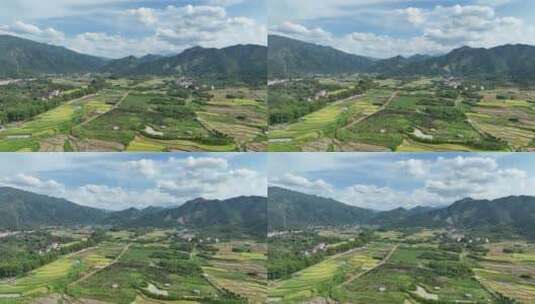 航拍新中国美丽乡村高清在线视频素材下载