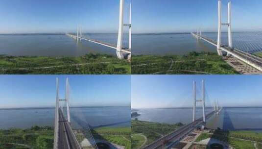 荆州长江大桥高清在线视频素材下载