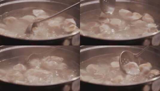 饺子 煮饺子 饺子特写高清在线视频素材下载