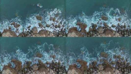 【正版素材】岸边海浪礁石高清在线视频素材下载