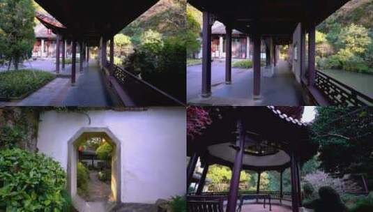 杭州栖霞岭黄龙洞古园林4K视频合集高清在线视频素材下载