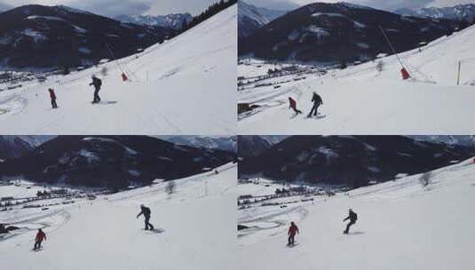女孩滑雪高清在线视频素材下载