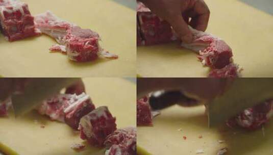 烹饪美食红烧羊肉高清在线视频素材下载