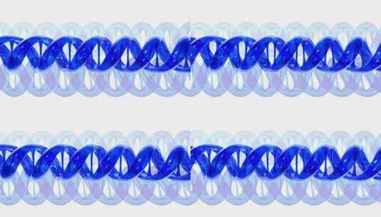 蓝色透明 3D 动画 DNA 链转高清在线视频素材下载