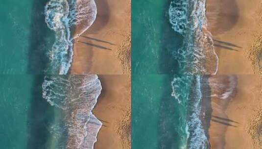 海浪向沙滩冲刷高清在线视频素材下载