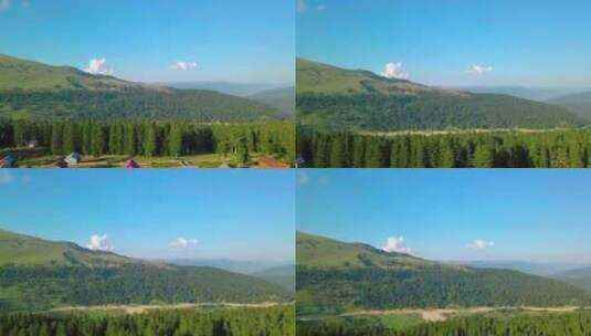 山区景观无人机拍摄高清在线视频素材下载