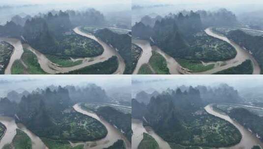 桂林山水漓江风光高清在线视频素材下载