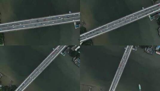 航拍广州鹤洞大桥城市交通发达建设高清在线视频素材下载