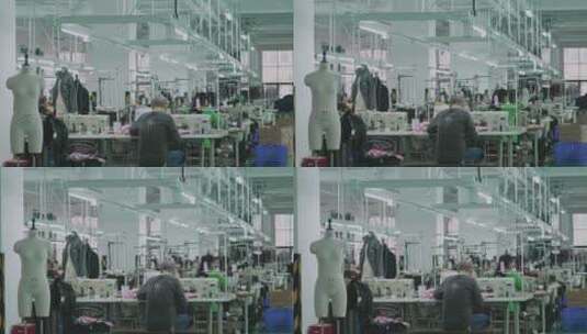 工厂加工制衣厂高清在线视频素材下载