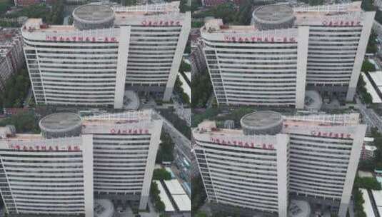 广州的医院建筑航拍高清在线视频素材下载